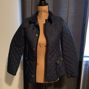 Girls' Lightweight Navy Blue Quilted Jacket